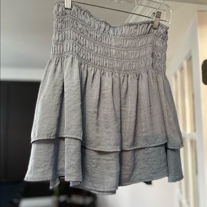Smocked tiered skirt
